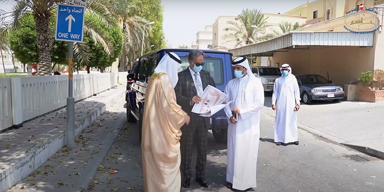 HH the Southern Governor reviews the progress of construction works in various development projects in Riffa